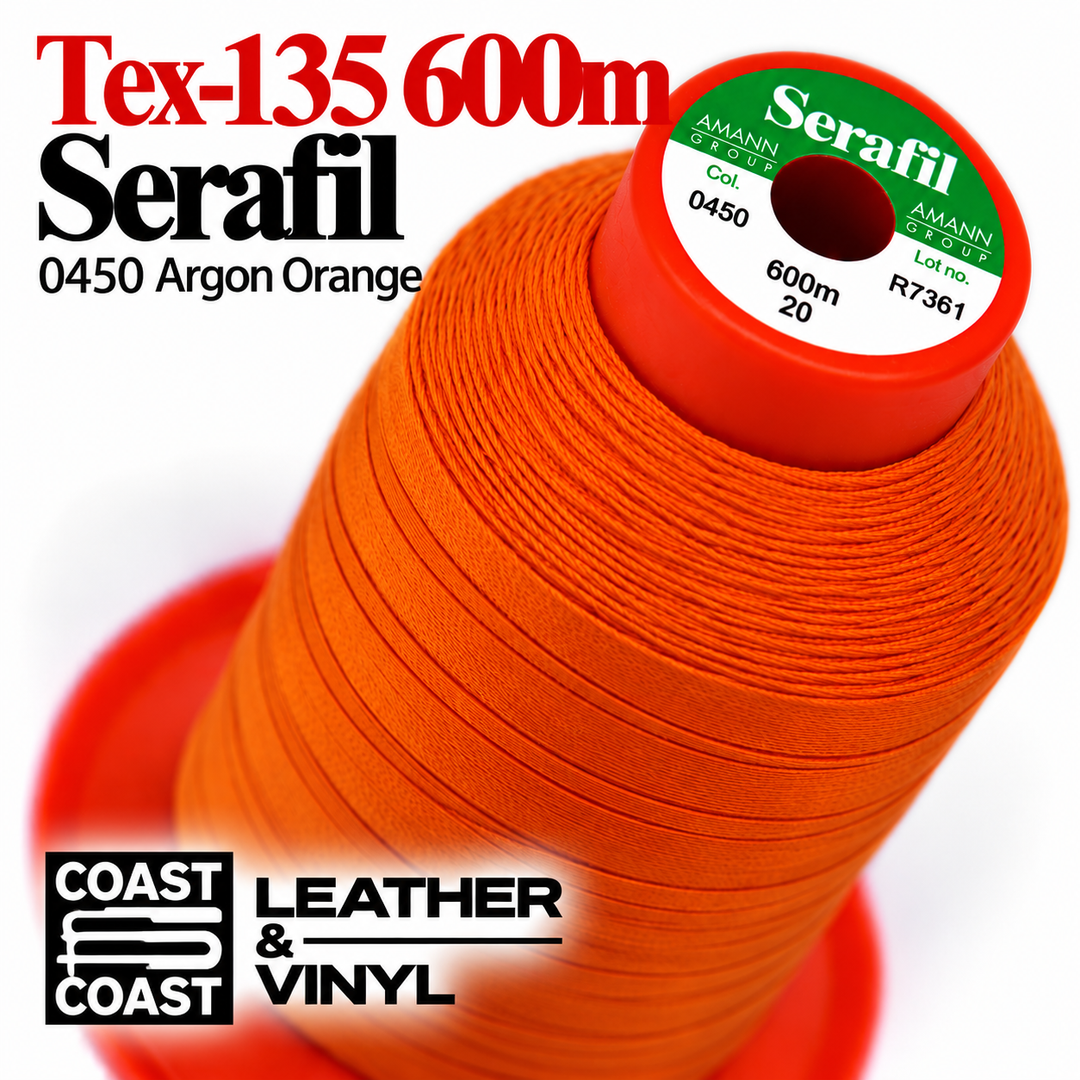 Serafil Tex-135 600m thread spool, 0450 Argon Orange