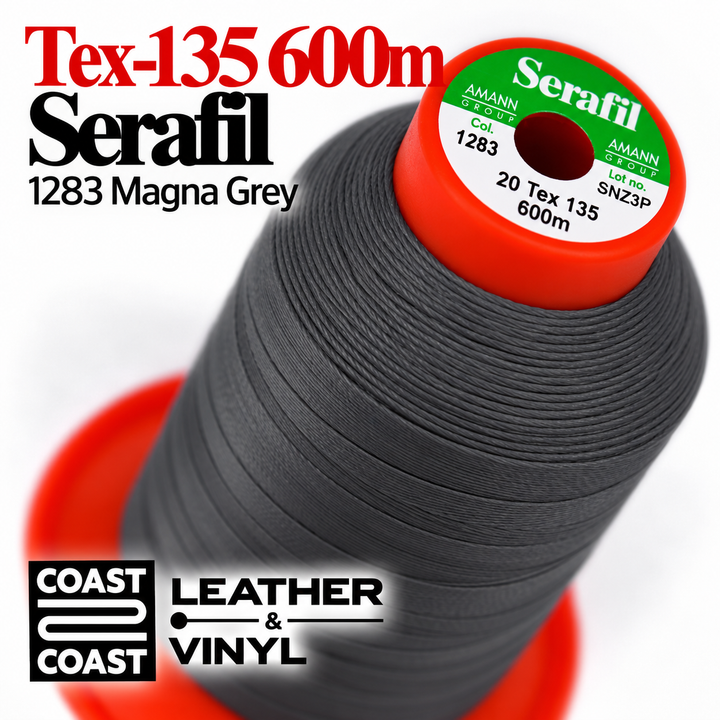 Serafil Tex-135 600m thread spool, 1283 Magna Grey