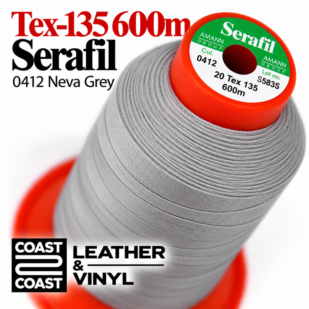 Serafil Tex-135 600m thread spool, 0412 Neva Grey