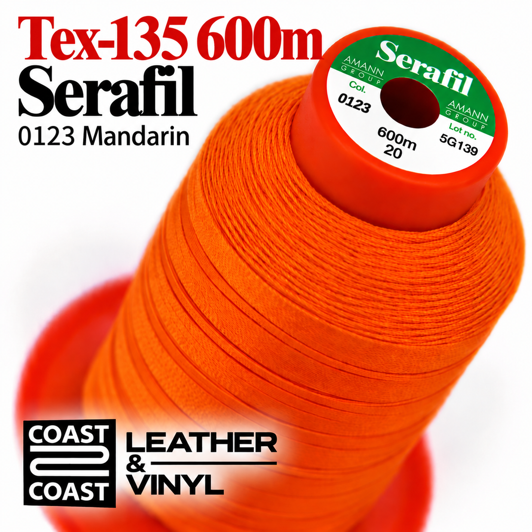 Serafil Tex-135 600m thread spool, 0123 Mandarin
