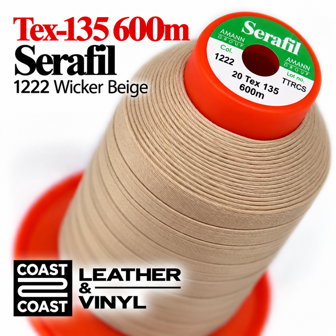 Serafil Tex-135 600m thread spool, 1222 Wicker Beige