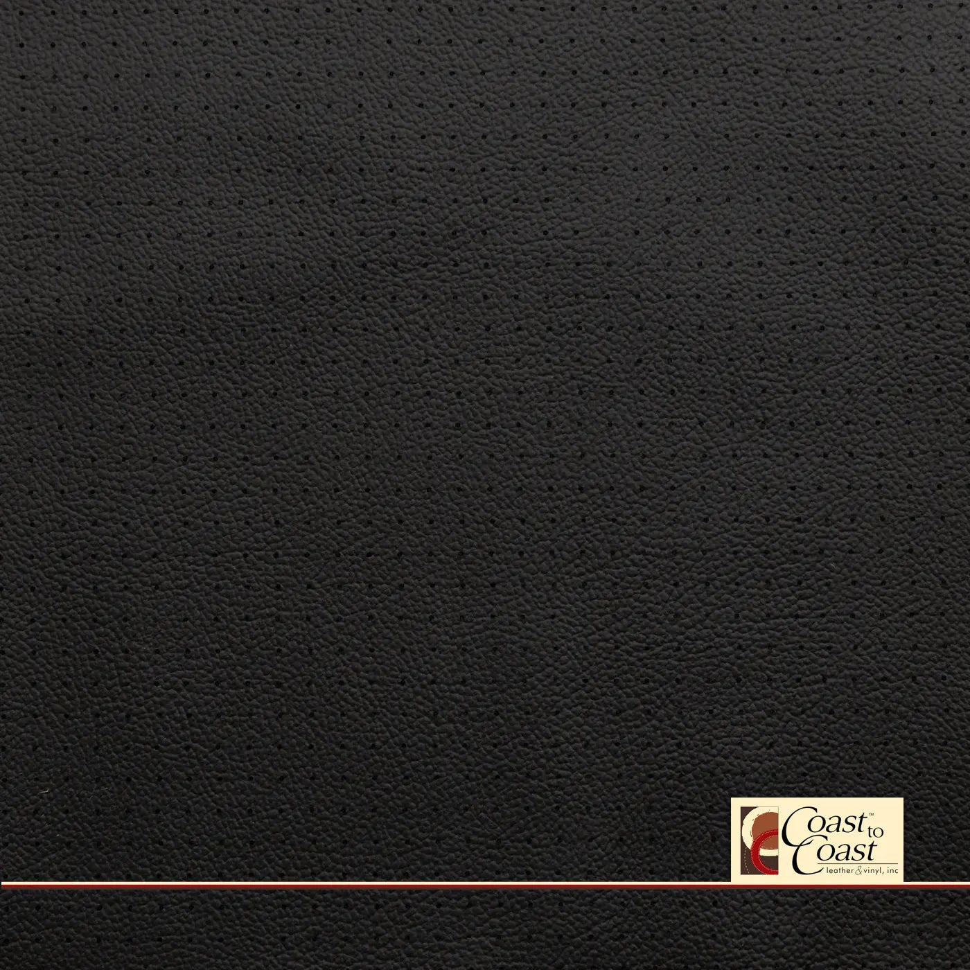 Ford Charcoal Black Full Hide / Small Squared Perf (1/4In) Leather