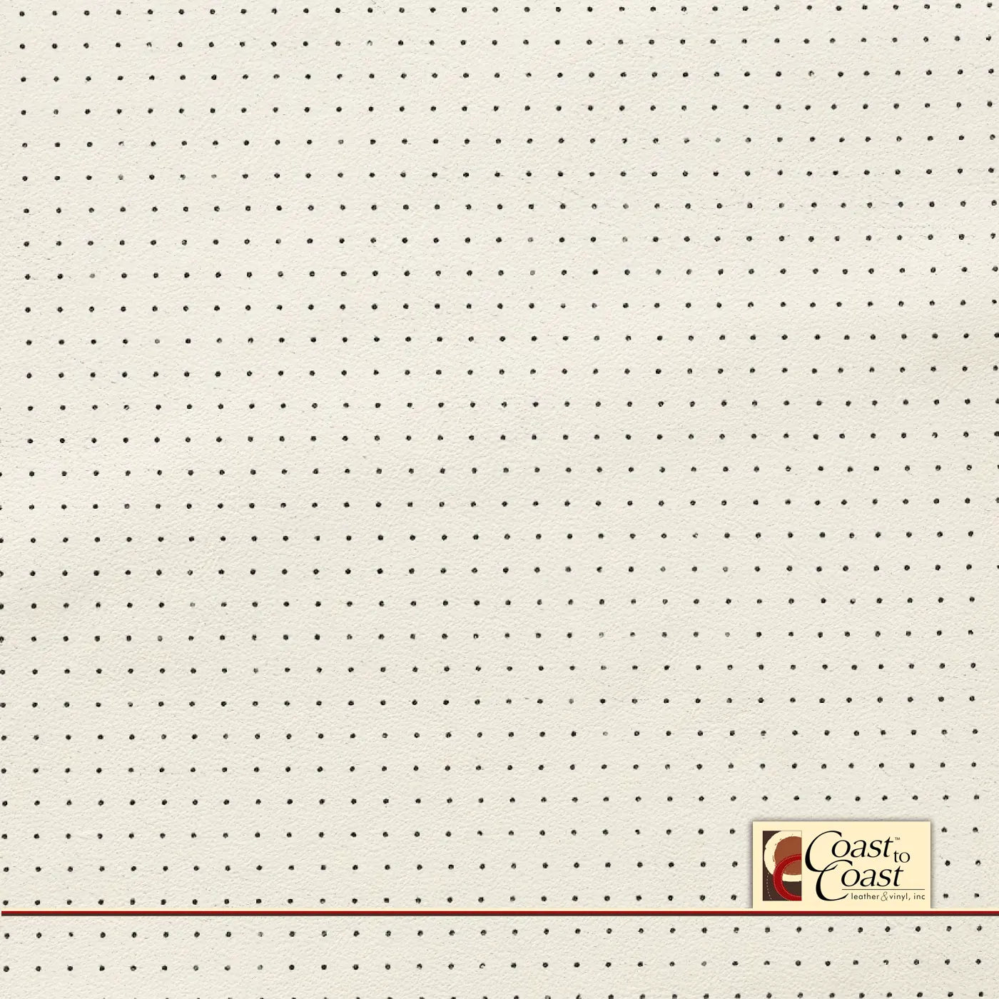 Genesis-Glacier White Full Hide / Small Squared Perf (1/4In) Leather