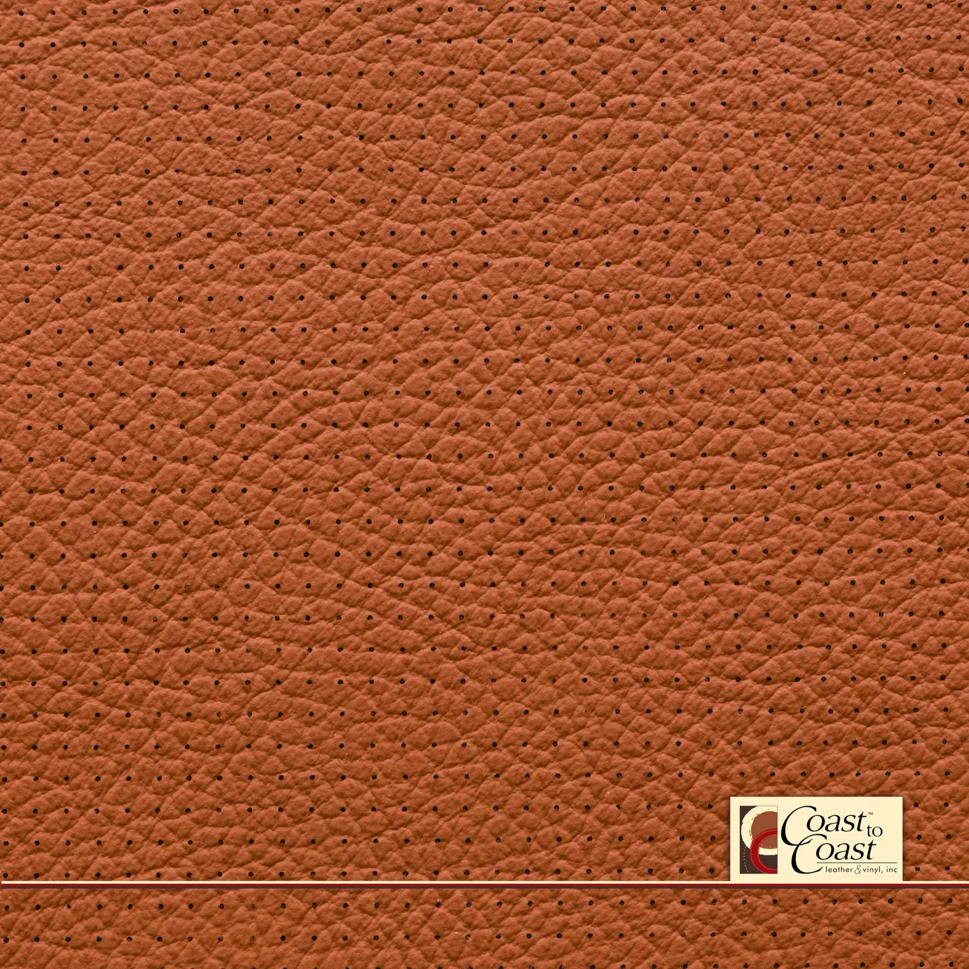 Mercedes Sienna Brown Full Hide / Small Squared Perf (1/4In) Leather