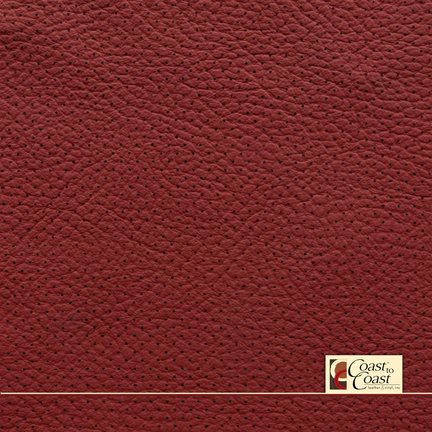 Mercedes Cranberry Red Full Hide / Mini Perf (1/8In) Leather