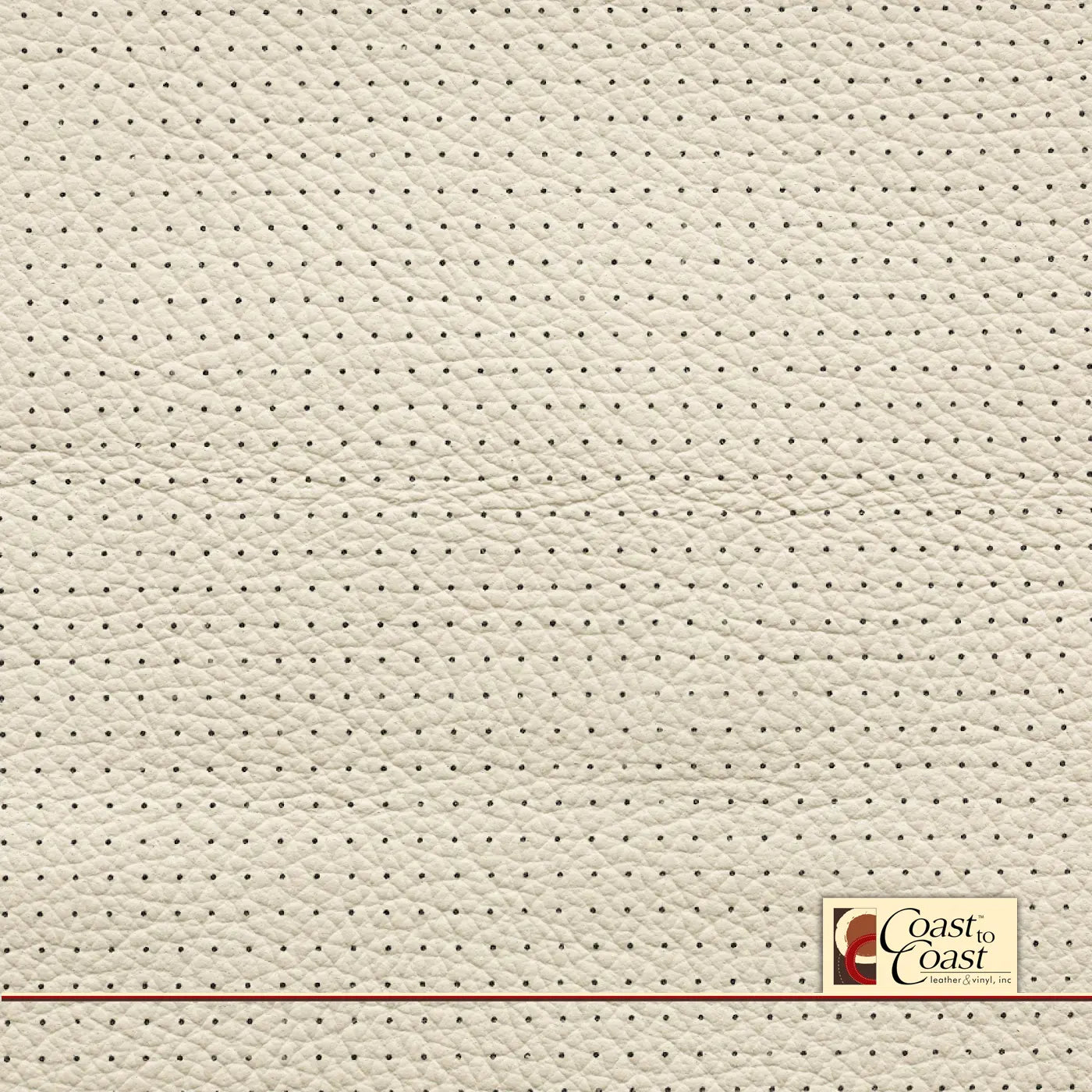 Mercedes Ivory White Small Squared Perf (1/4In) Vinyl