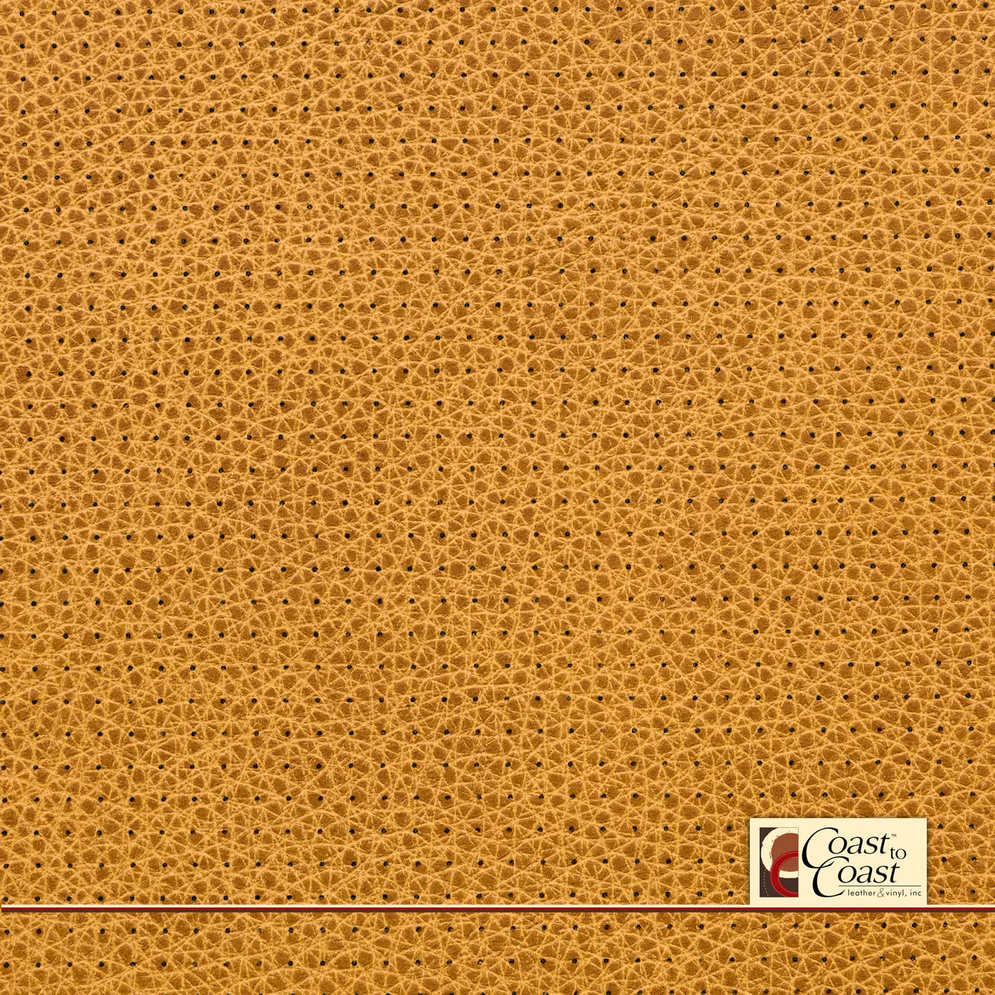 Bourbon Brown Full Hide / Small Squared Perf (1/4In) Leather