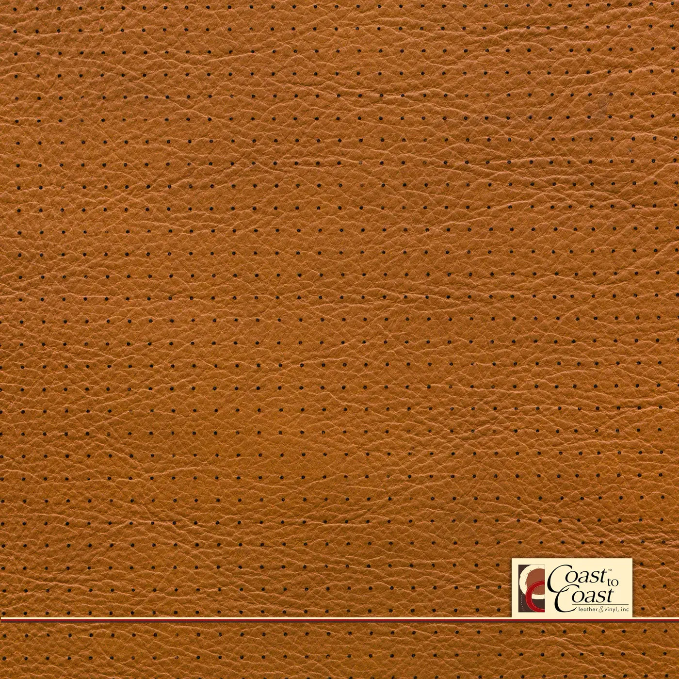 Sedona Cognac Full Hide / Small Squared Perf (1/4In) Leather
