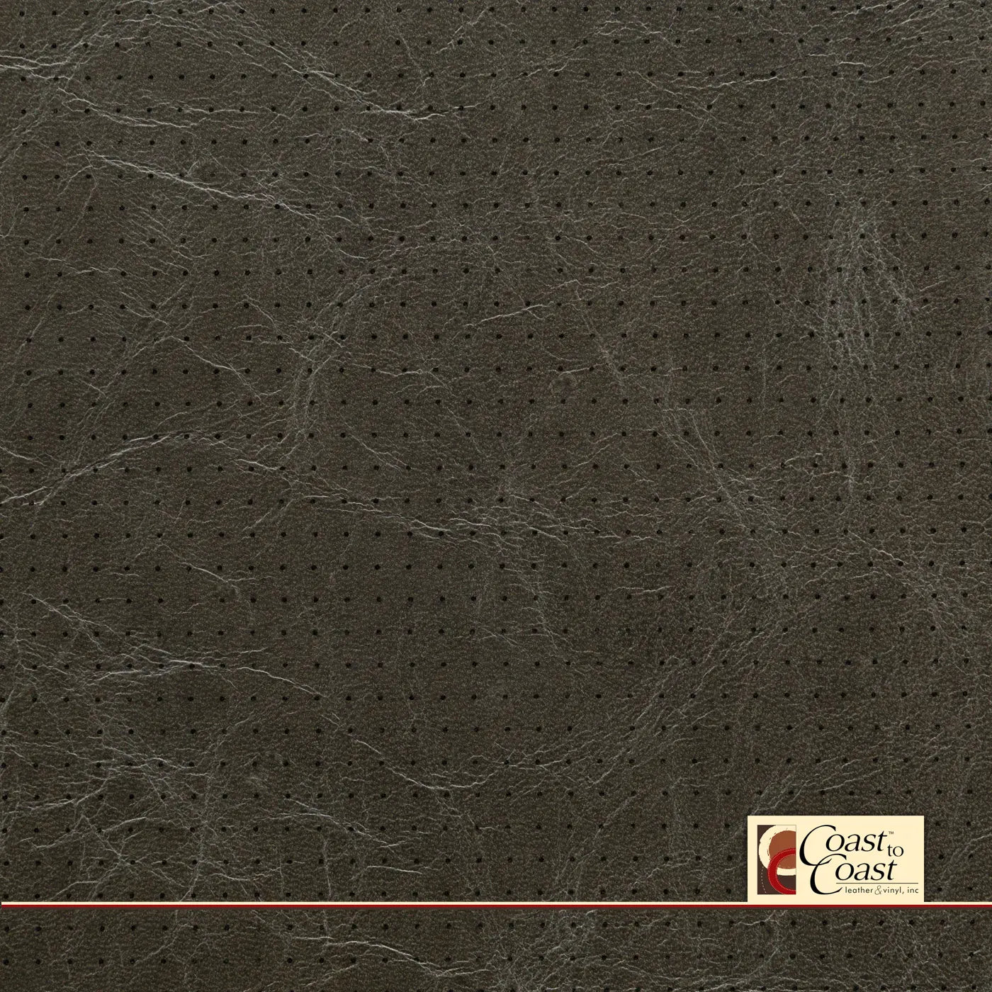 Min Grey Full Hide / Small Squared Perf (1/4In) Leather