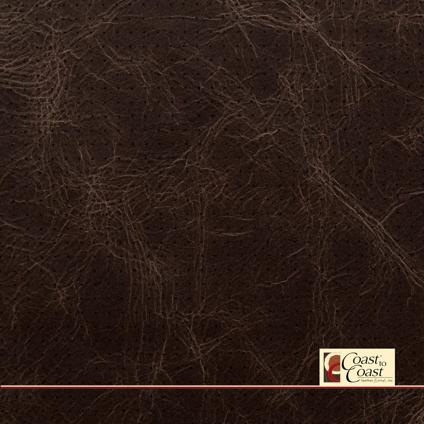 Cigar Brown Full Hide / Small Squared Perf (1/4In) Leather