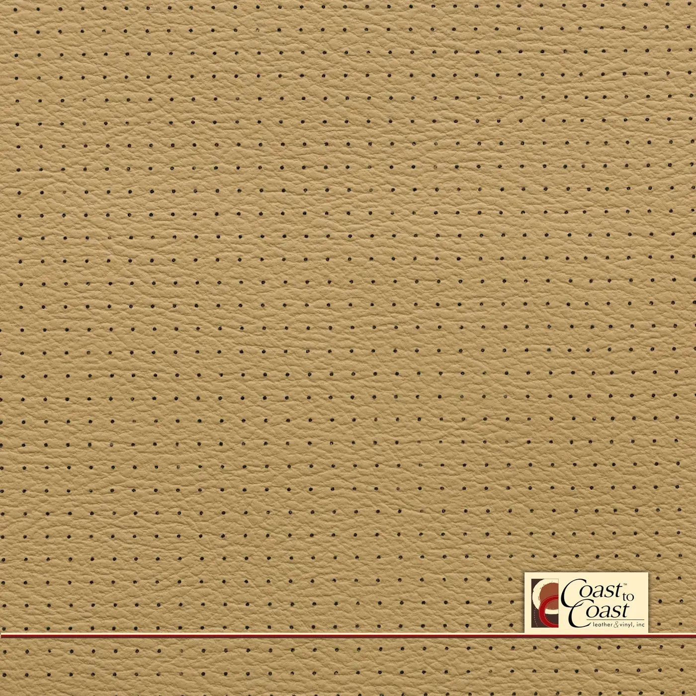 Chrysler Heritage Tan Small Squared Perf (1/4In) Vinyl